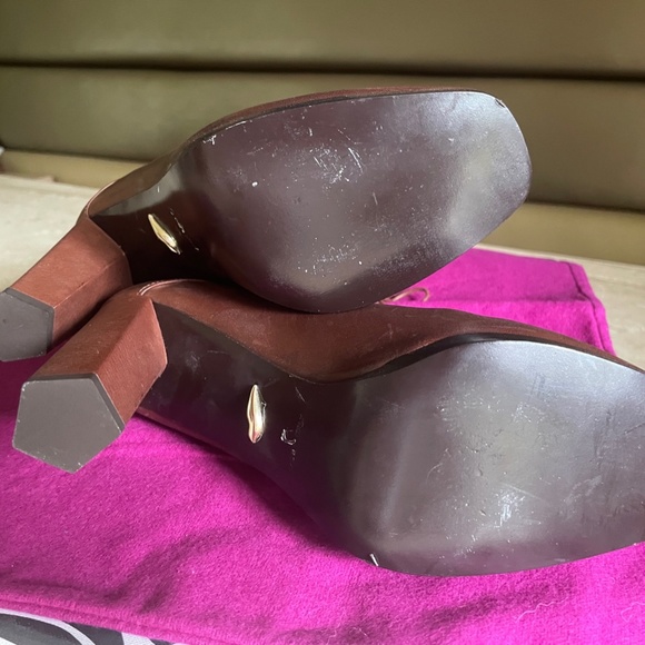 Diane Von Furstenberg Paden Brandy Tumbled Calf Leather Boot sz 8 - Picture 10 of 13